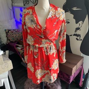 Express bird print dress 🔥 size XS